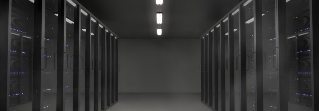 Corredor de servidores em data center